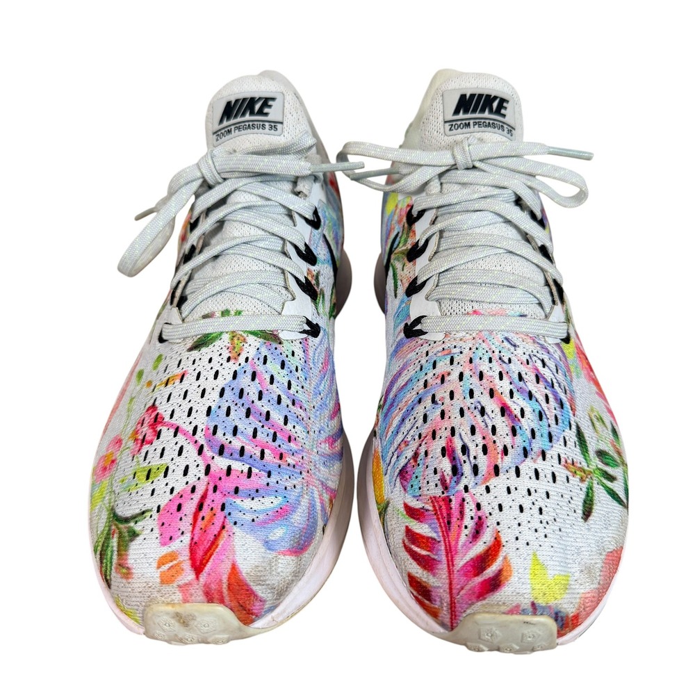 Nike Air Zoom Pegasus 35 Running Shoes White Floral AV3520-001 Womens 10 - Picture 5 of 9